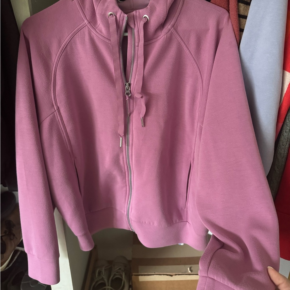 Spanx Air Essentials Women's Pink Full Zip Hoodie Jacket